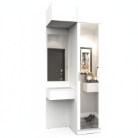 Набор мебели для прихожей "Марсель-253" МР 01-253 В2490 Ш1000 Г580 (ЛДСП Белый премиум)